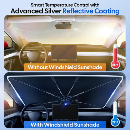 Sun Shade Umbrella for Car | Fits All Car Types | UV & Heat Protection