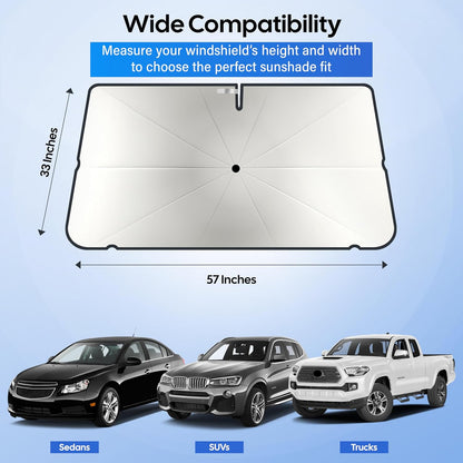 Sun Shade Umbrella for Car | Fits All Car Types | UV & Heat Protection