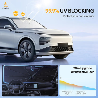 Sun Shade Umbrella for Car | Fits All Car Types | UV & Heat Protection